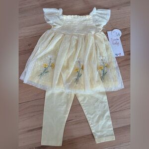 Biscotti Baby Yellow Dress & Leggings